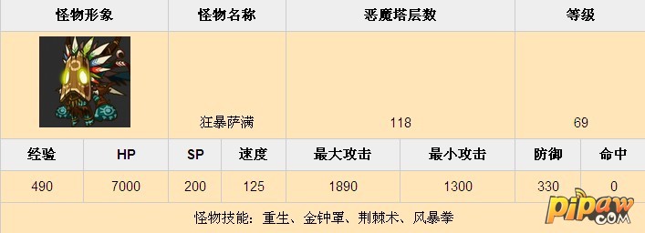 恶魔塔118层